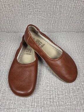 Earthing Harmony Barefoot Ballet Flats Brown Leather Shoes EU 41   Women's US 10